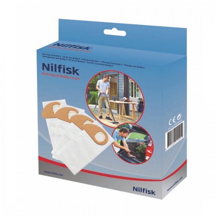 NILFISK DUSTBAGS FOR BUDDY II 4 PCS (81943048)